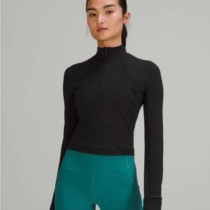 ✨ Lululemon Its Rulu Run Cropped Half-Zip Black size 8